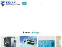 Tablet Screenshot of eshanairflowsystems.com